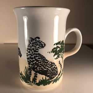 Churchill England Embossed Cheetah Coffee Cup Mug